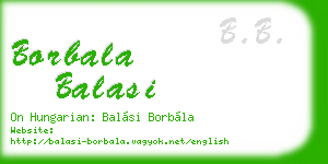 borbala balasi business card